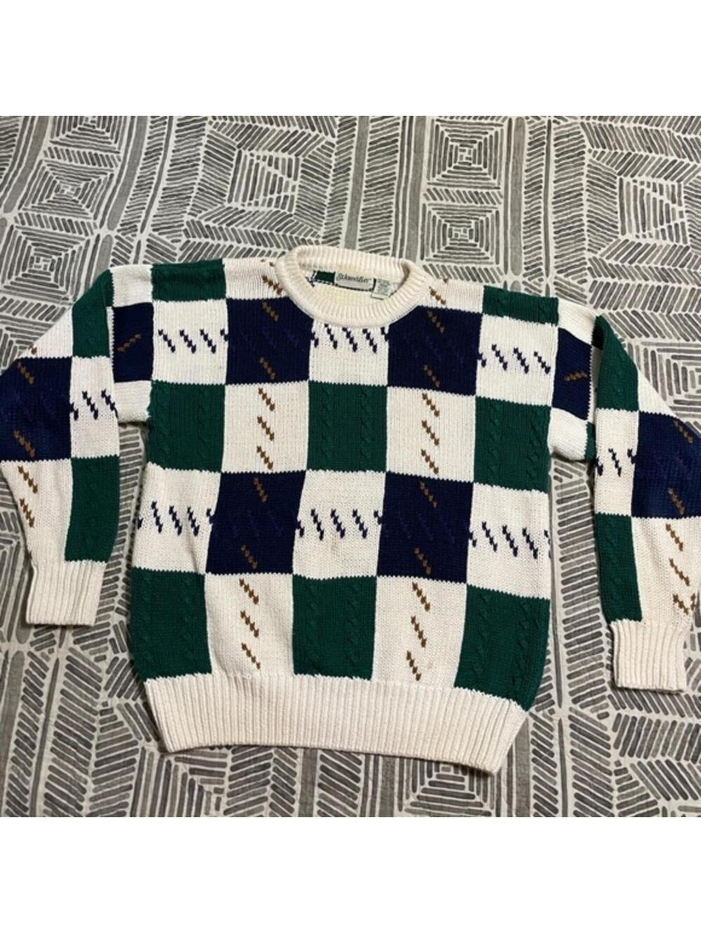 St. John's Bay Men's checkerboard Crewneck Sweater